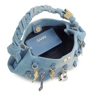 Ganni Stylish Blue Denim Handbag
